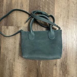 Portland Leather Teal Green Leather Crossbody Bag